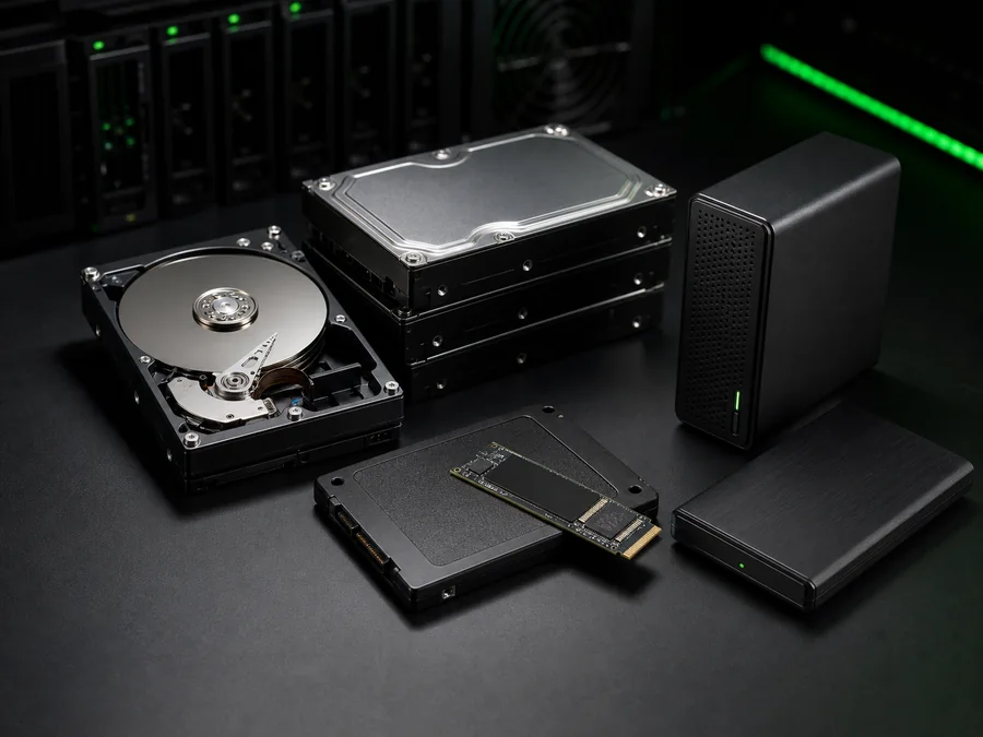 Hard drives, SSDs, and storage devices